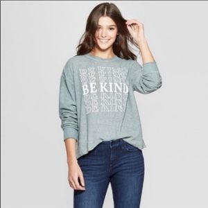Modern Lux “Be Kind” Sweater Green Size Medium